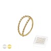 12PCS OF 925 STERLING SILVER NOSE HOOP O-RING WITH TWIST DOUBLE LINE